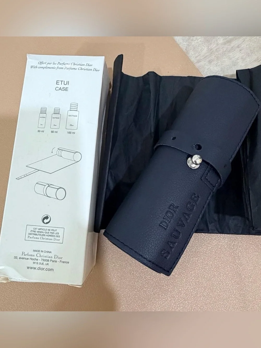 Dior Pouch Travel Case For Bottle of Dior Sauvage Parfum